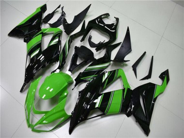 Cheap 2013-2018 Kawasaki ZX6R Bike Fairings - Green Glossy Black Canada