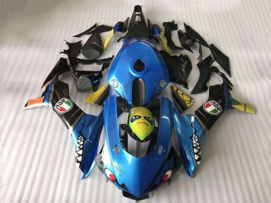Cheap 2015-2019 Yamaha YZF R1 Motorcycle Fairing - Blue Yellow Shark Canada