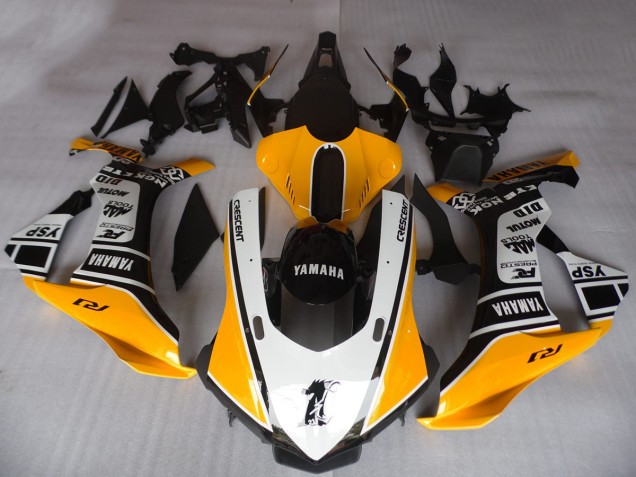 2015-2019 Yamaha YZF R1 Motorcycle Fairings - Orange White Black Motul YSP Canada