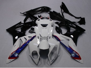 Cheap 2009-2014 BMW S1000RR Motorcycle Fairings - White Blue Glossy Black Canada