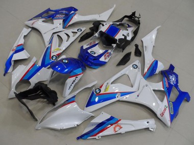 Cheap 2009-2014 BMW S1000RR Motorcycle Fairings - White Red Blue Castrol Pirelli Canada