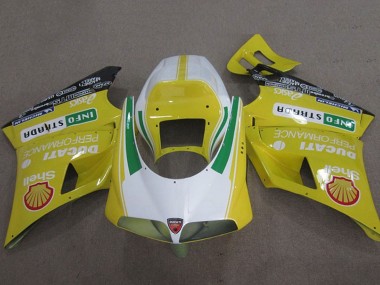 Cheap 1993-2005 Ducati 748 Motorcycle Fairings - Yellow White Green Shell Info Strrda Canada