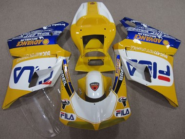 Cheap 1993-2005 Ducati 748 Motorcycle Fairings - Yellow White Blue Fila Canada