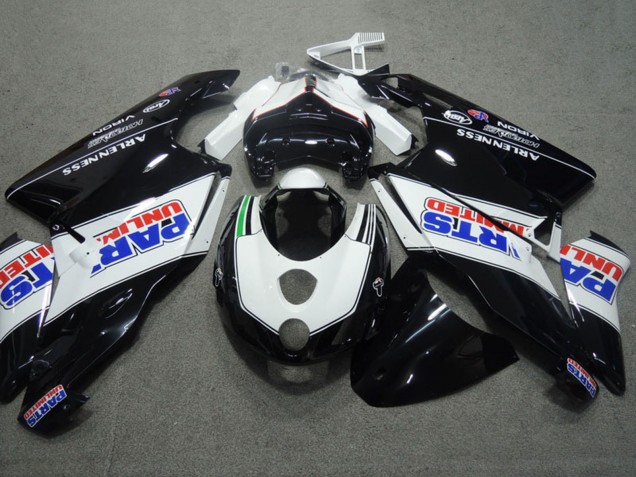 2003-2004 Ducati 749 999 Motorcycle Fairings - White Glossy Black Parts Unlimited Canada