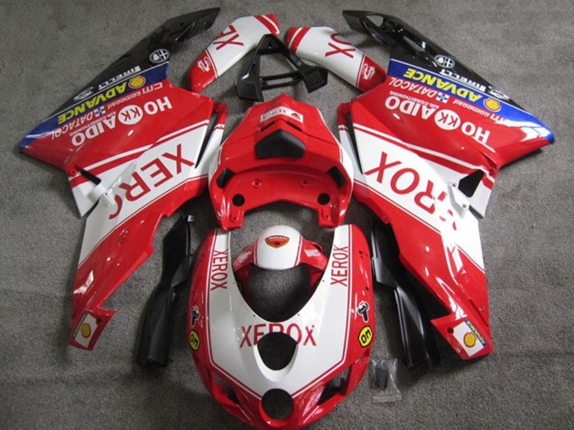 2005-2006 Ducati 749 Motorcycle Fairings - White Red Blue Glossy Black Xerox Canada