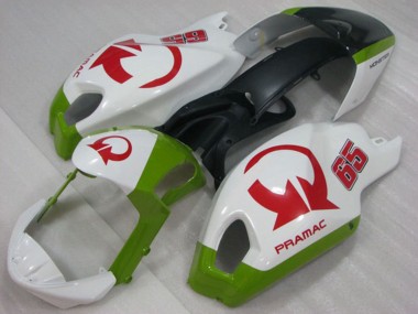 Cheap 2008-2012 Ducati Monster 696 Motorcycle Fairings - White Green Red Pramac 65 Canada