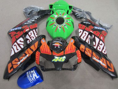 Cheap 2004-2005 Honda CBR1000RR Motorcycle Fairings - Orange Green Rossi Glossy Black Repsol Rossi 46 Canada