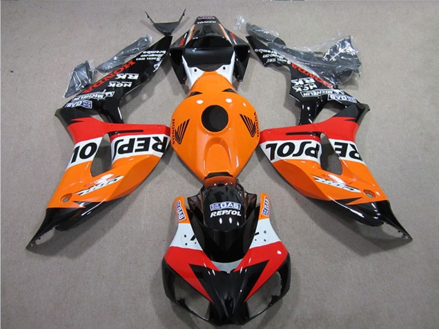 2006-2007 Honda CBR1000RR Motorcycle Fairings Kits - Orange White Red Glossy Black Repsol Canada
