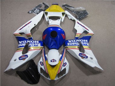 Cheap 2006-2007 Honda CBR1000RR Motorcycle Fairings - White Blue Yellow Gold Rothmans Canada