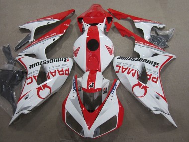 Cheap 2006-2007 Honda CBR1000RR Motorcycle Fairings - White Red Pramac Bridgestone Canada
