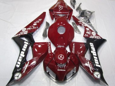 Cheap 2006-2007 Honda CBR1000RR Motorcycle Fairings - Maroon Red Glossy Black White Jordan Canada
