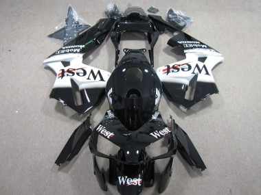 Cheap 2003-2004 Honda CBR600RR Motorcycle Fairings - Glossy Black White West Canada
