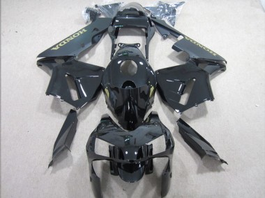 Cheap 2003-2004 Honda CBR600RR Motorcycle Fairings - Glossy Black Matte Black Gold Decal Canada