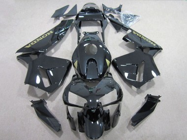 Cheap 2005-2006 Honda CBR600RR Motorcycle Fairings - Glossy Black Gold Decal Canada