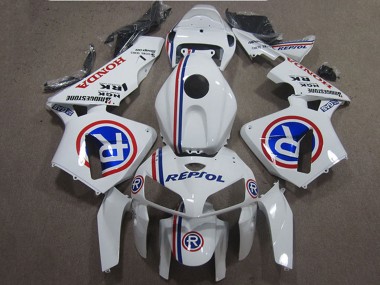 Cheap 2005-2006 Honda CBR600RR Motorcycle Fairings - White Blue Repsol Canada