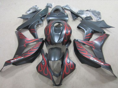 Cheap 2007-2008 Honda CBR600RR Motorcycle Fairings - Matte Black Red Flame Canada