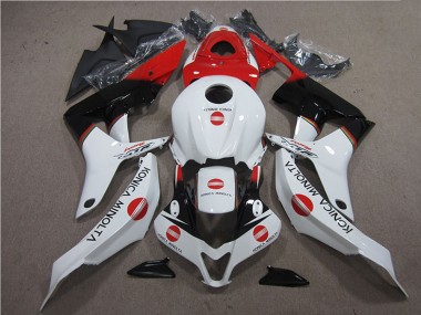 Cheap 2007-2008 Honda CBR600RR Motorcycle Fairings - White Red Glossy Black Konica Minolta Canada