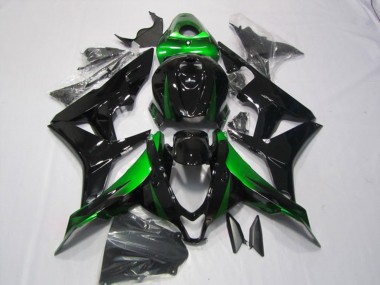 Cheap 2007-2008 Honda CBR600RR Motorcycle Fairings Kits - Green Glossy Black Canada
