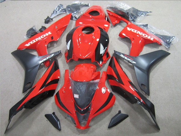 2007-2008 Honda CBR600RR Motorcycle Fairings - Red Glossy Black Matte Black Canada