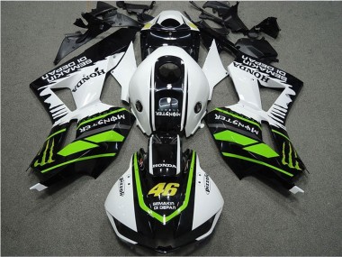 Cheap 2013-2026 Honda CBR600RR Motorcycle Fairings - White Green Glossy Black Semakin Didepan Monster Canada