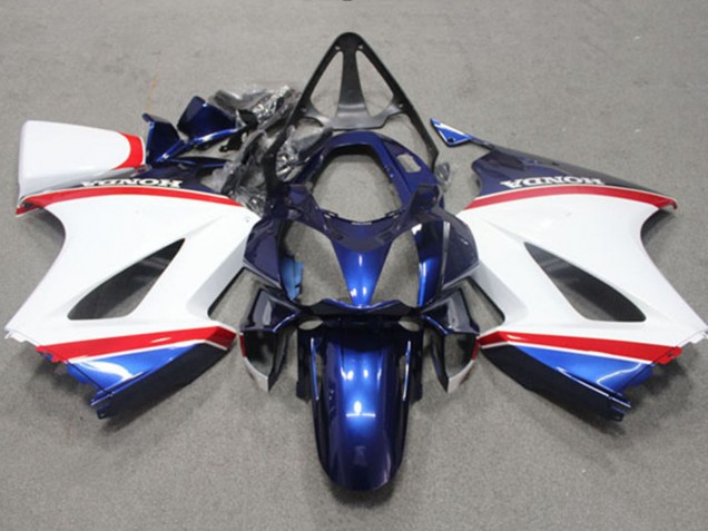 2002-2013 Honda VFR 800 Motorcycle Fairing - White Blue Red Canada