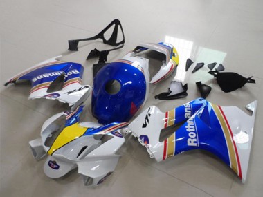 Cheap 2002-2013 Honda VFR 800 Motorcycle Fairings - White Blue Yellow Rothmans Canada