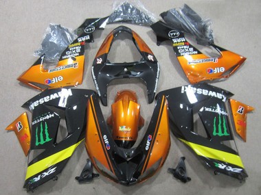 Cheap 2006-2007 Kawasaki ZX10R Motorcycle Fairings - Orange Yellow Glossy Black Green Monster Canada