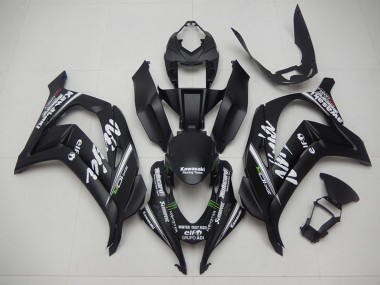 Cheap 2016-2020 Kawasaki ZX10R Motorcycle Fairings - Matte Black Green White Monster Racing Team Motocard Canada
