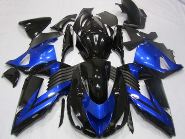 Cheap 2006-2011 Kawasaki ZX14R ZZR1400 Motorcycle Fairings - Blue Glossy Black Canada