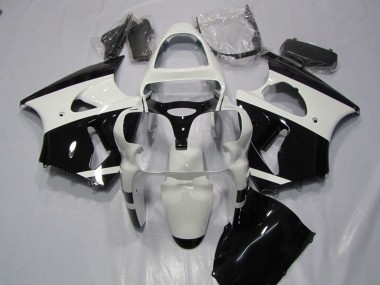 Cheap 2000-2002 Kawasaki ZX6R Motorcycle Fairings - White Glossy Black Canada