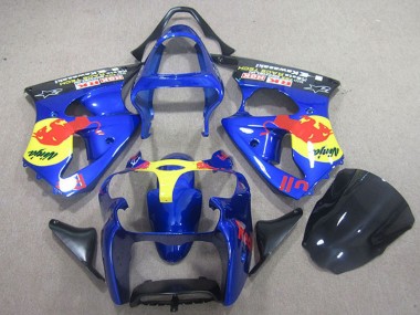Cheap 2000-2002 Kawasaki ZX6R Motorcycle Fairings - Blue Yellow Red Bull Canada