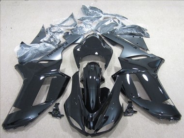 Cheap 2007-2008 Kawasaki ZX6R Motorcycle Fairings - Black Silver Canada