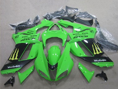 Cheap 2007-2008 Kawasaki ZX6R Motorcycle Fairings - White Blue Ninja Canada