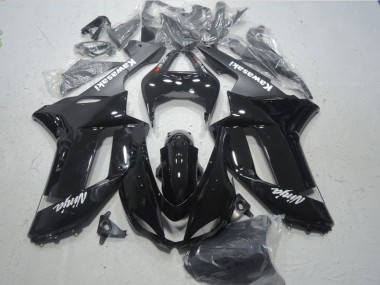 Cheap 2007-2008 Kawasaki ZX6R Motorcycle Fairings - Glossy Black Matte Black White Red Decals Canada