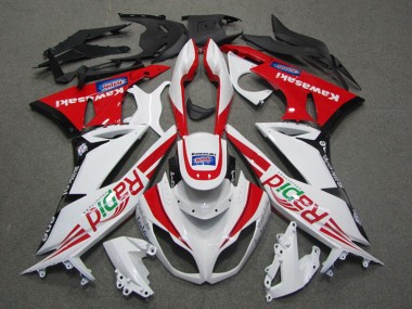 Cheap 2009-2012 Kawasaki ZX6R Motorcycle Fairings - White Red Black Rapid Canada