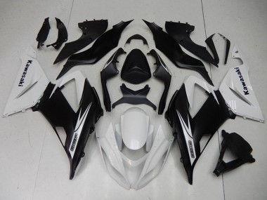 Cheap 2013-2018 Kawasaki ZX6R Motorcycle Fairings Kits - White Matte Black Canada