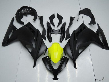 Cheap 2013-2018 Kawasaki ZX300R Motorcycle Fairings - Matte Black Yellow Canada
