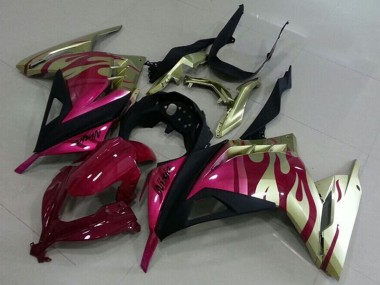 Cheap 2013-2018 Kawasaki ZX300R Motorcycle Fairings - Gold Pink Red Black Canada