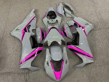 Cheap 2017-2023 Honda CBR1000RR Motorcycle Fairings - Nardo Grey with Pink Stripe Canada