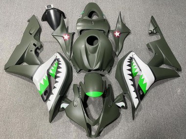 Cheap 2007-2008 Honda CBR600RR Motorcycle Fairings - Army Green White Green Shark Canada