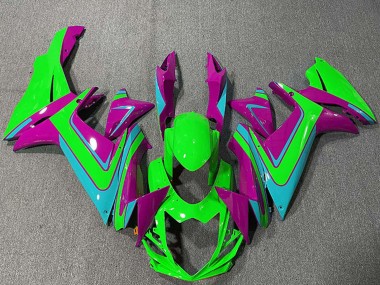Cheap 2011-2024 Suzuki GSXR 600 / GSXR 750 Motorcycle Fairings - Green Magenta Light Blue Canada