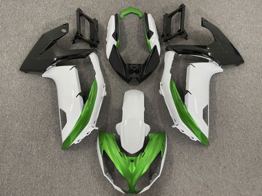 Cheap 2009-2011 Kawasaki Ninja 650R Motorcycle Fairings - White Green Matte Black Canada