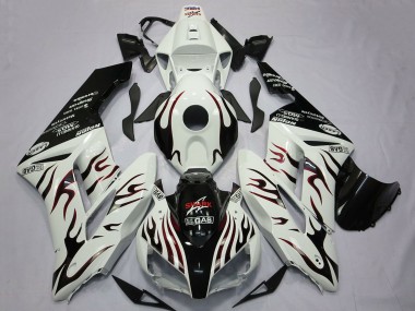 Cheap 2004-2005 Honda CBR1000RR Motorcycle Fairings - White Glossy Black Red Flame Canada