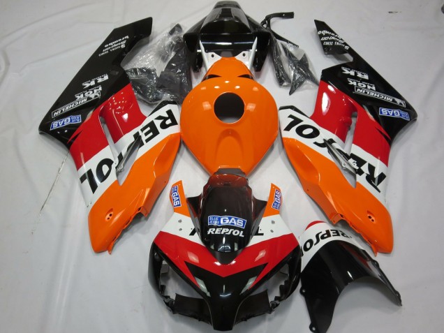 2004-2005 Honda CBR1000RR Motorcycle Fairings Kit - Orange White Red Glossy Black Repsol Canada