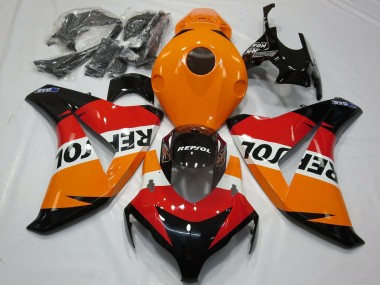 Cheap 2008-2011 Honda CBR1000RR Motorcycle Fairings Kit - Orange White Red Glossy Black Repsol Canada