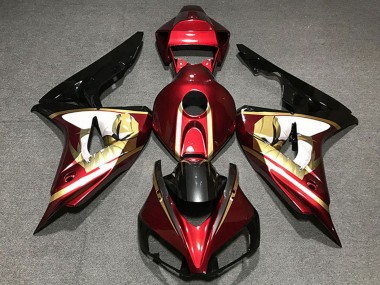 Cheap 2006-2007 Honda CBR1000RR Motorcycle Fairings - Red White Gold Glossy Black Canada