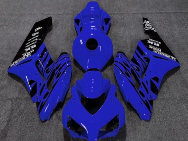 Cheap 2004-2005 Honda CBR1000RR Motorcycle Fairings - Blue Glossy Black Flame Canada