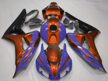 Cheap 2006-2007 Honda CBR1000RR Motorcycle Fairings - Orange Blue Matte Black Canada