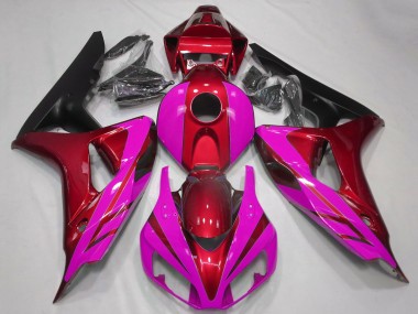 Cheap 2006-2007 Honda CBR1000RR Motorcycle Fairings - Red Pink Matte Black Canada