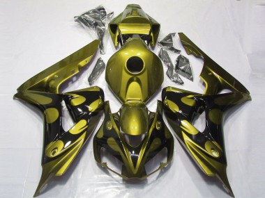 Cheap 2006-2007 Honda CBR1000RR Motorcycle Fairings - Glossy Yellow Glossy Black Flame Canada
